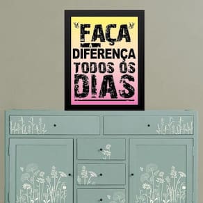 Quadro Faça A Diferença Todos Os Dias 33X24Cm