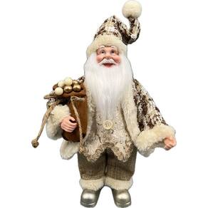 Papai Noel Natal Bordô Marrom Decoração Natal 30Cm