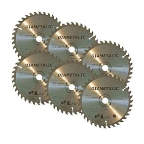 Kit 6 Disco Serra Para Madeira 180Mm 7.1/4`` 36 Dentes