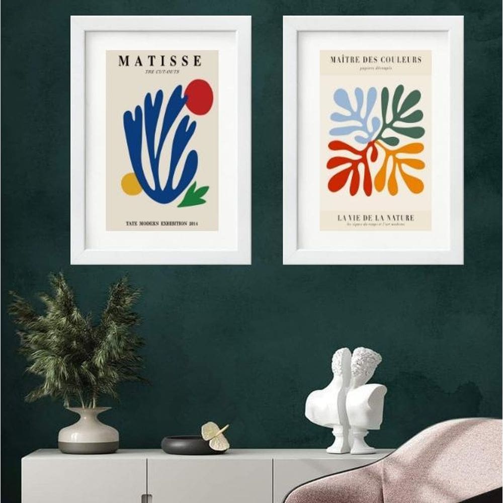 Kit 2 Quadros Cores De Matisse - 60X48Cm