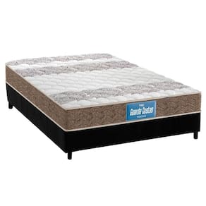 Cama Box Casal: Colchão Espuma D33 Probel /EP Guarda Costas Próintense Double Face + Base CRC Suede Black(138x188)