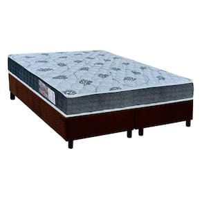 Cama Box Queen: Colchão Espuma Orthoflex D45/EP Cecina + Base CRC Suede Brown(158x198)