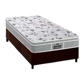 Cama Box Solteiro: Colchão Espuma D45 Probel /EP Anatômico Guarda Costas Próextreme Plus + Base CRC Suede Brown(88x188)
