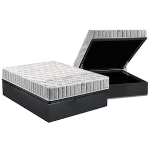 Cama Box Baú Casal: Colchão Espuma Anjos D33 Orthosono + Base CRC Suede Gray(138x188)