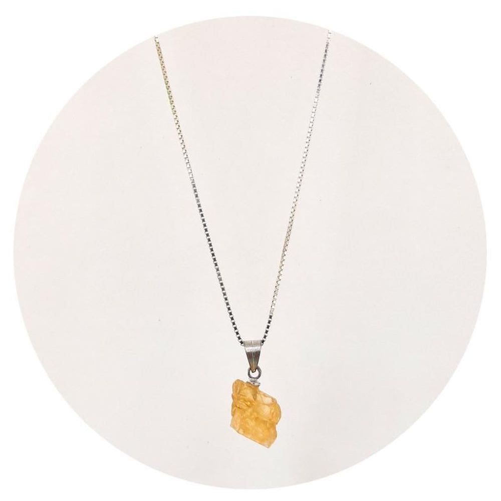 Colar 60Cm Prata 925 Topázio Imperial Natural P. Vecchio