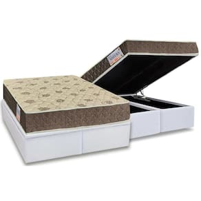 Cama Box Baú King: Colchão Espuma D33 Orthoflex / EP Matera + Base CRC Courano White(193x203)