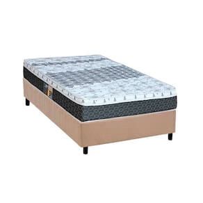 Cama Box Solteiro: Colchão Molas Castor Bonnel System Class + Base CRC Suede Clean(88x188)