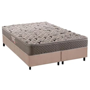 Cama Box Queen: Colchão Ortopédico Herval AG65 Fort + Base CRC Suede Clean(158x198)