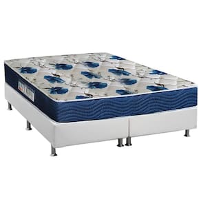 Cama Box Queen: Colchão Anatômico Ortobom D28/EP Fort Tech ISO 60 + Base CRC Courano White(158x198)