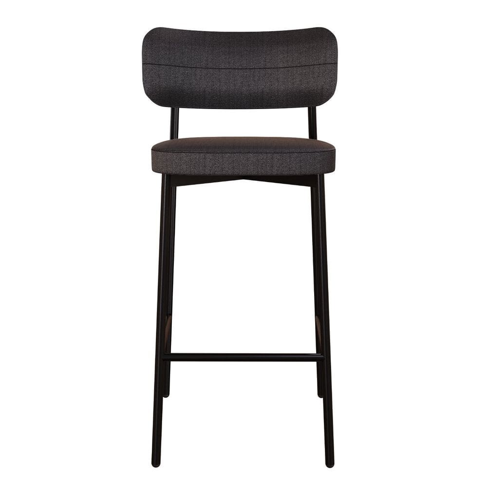 Banqueta Alloa Fixa com 4 Pés 50 X 44,7 X 163,5cm com 1 Unidade Preto Epoxi
