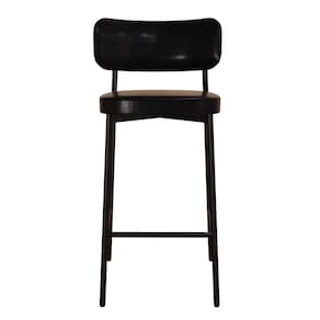 Banqueta Alloa Fixa com 4 Pés 50 X 44,7 X 163,5cm com 1 Unidade Preto Epoxi