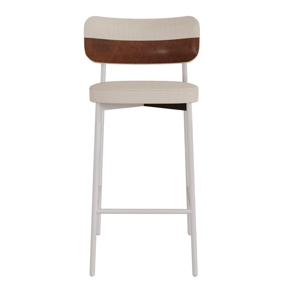Banqueta Alloa Fixa com 4 Pés 50 X 44,7 X 163,5cm com 1 Unidade Areia/Whisky/Branco Epoxi