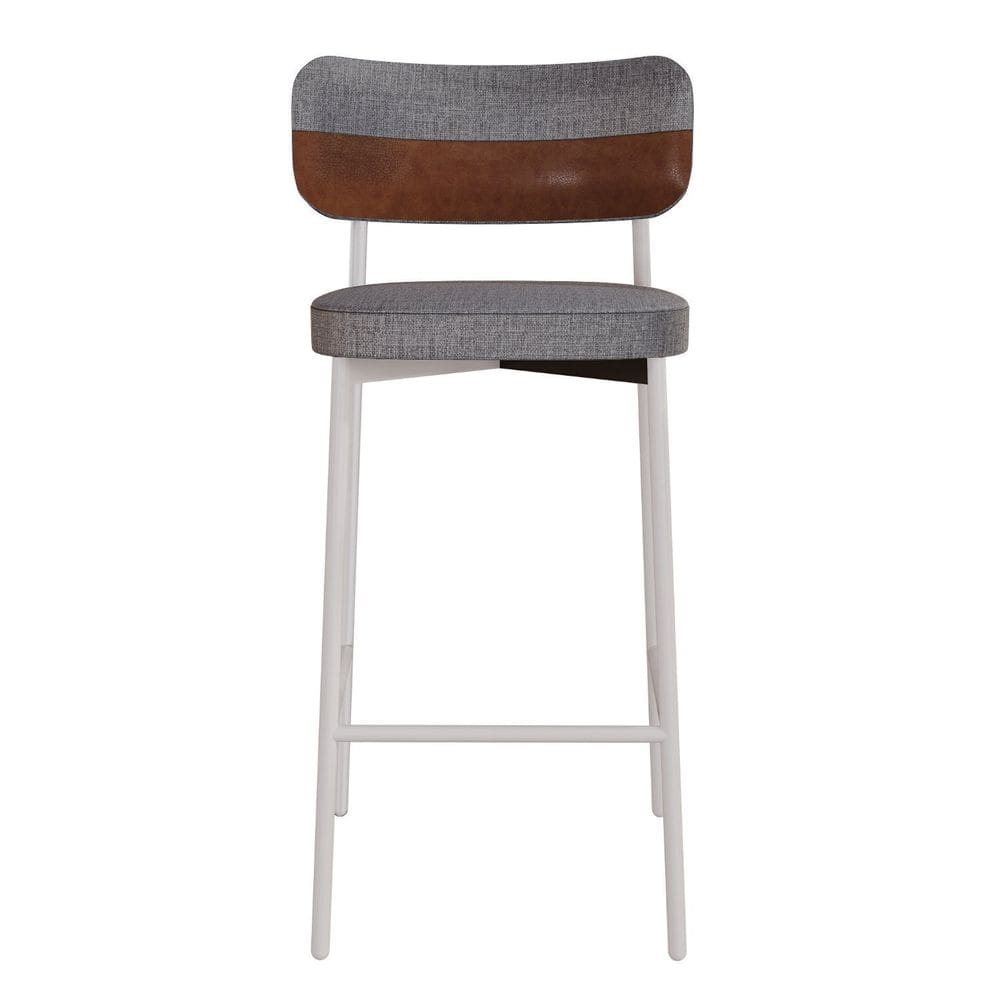 Banqueta Alloa Fixa com 4 Pés 50 X 44,7 X 163,5cm com 1 Unidade Cinza/Whisky/Branco Epoxi