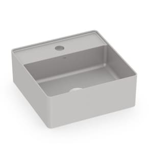 Kit 2 Cubas de Apoio Quadrada com Mesa 350x350 Platinum P4 Incepa Stone
