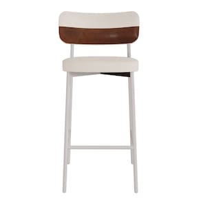 Banqueta Alloa Fixa com 4 Pés 50 X 44,7 X 163,5cm com 1 Unidade Palha/Whisky/Preto Epoxi