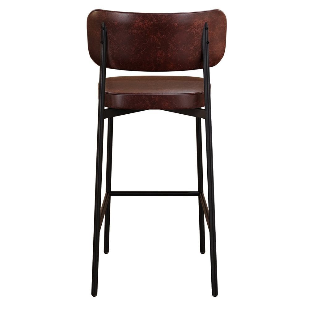 Banqueta Alloa Fixa com 4 Pés 50 X 44,7 X 163,5cm com 1 Unidade Café/Preto Epoxi