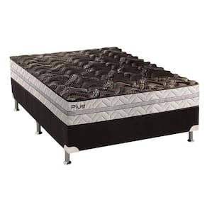 Cama Box Casal: Colchão Espuma D33 Paropas Pasquale Plus + Base CRC Suede Black(138x188)