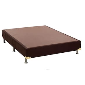 Cama Box Base Viúva Americana Suede Brown (128x188x23) - Ortobom