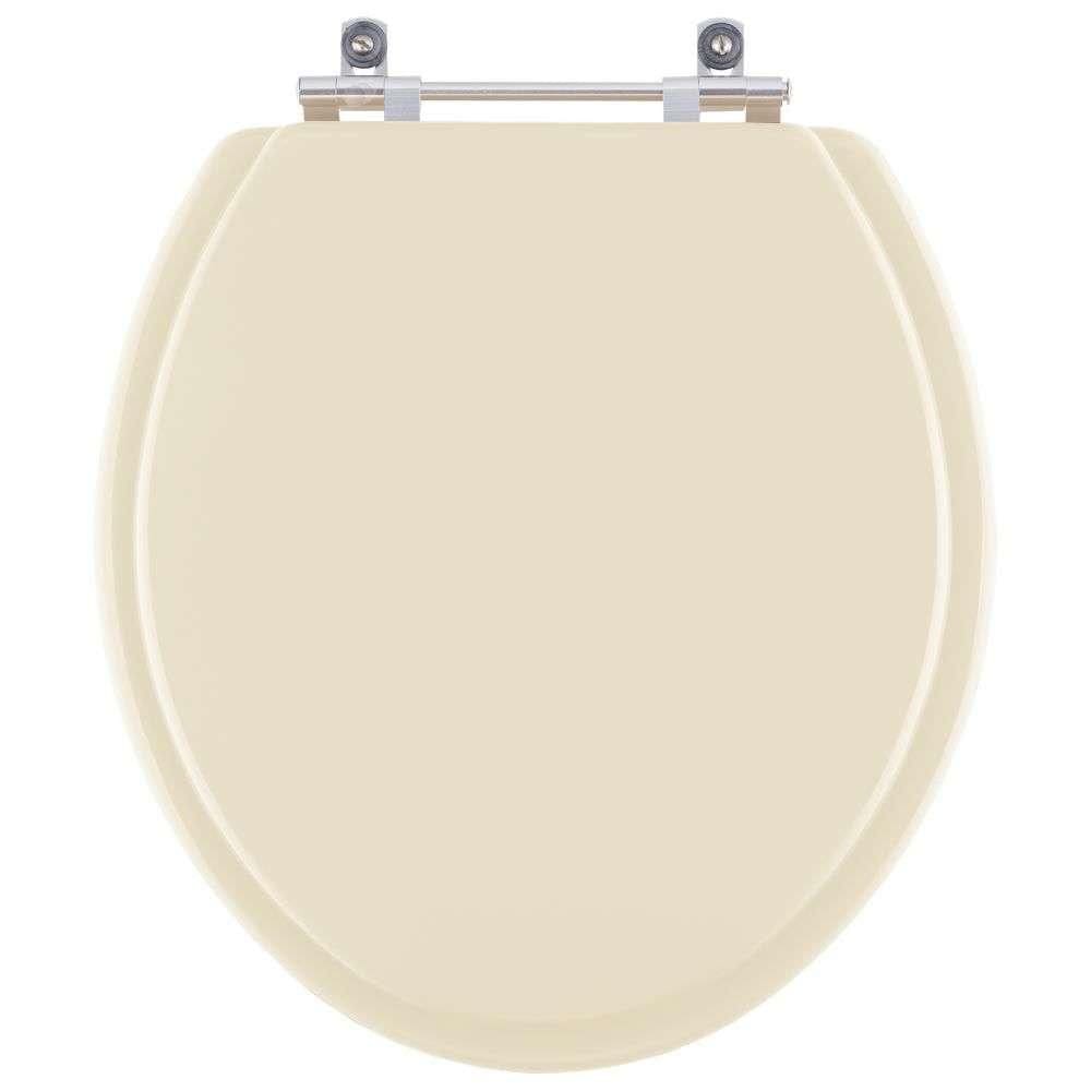 Assento Sanitario Poliéster Convencional Oval Marfim para vaso Fiori