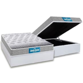 Cama Box Baú Casal: Colchão Espuma Probel D45 / EP Guarda Costas PróExtreme + Base CRC Courano White(138x188)