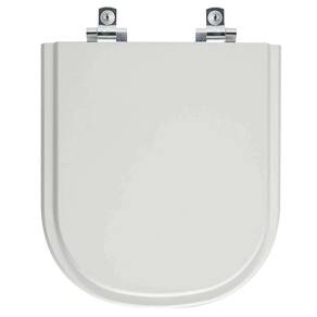 Assento Sanitário Soft Close Square Loren Cinza Claro para vaso Lorenzetti