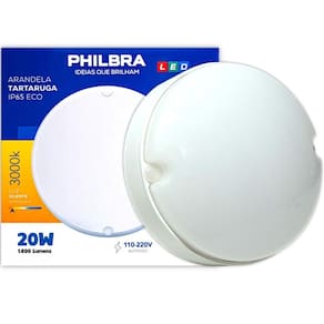 Arandela Tartaruga Sobrepor Led 20W Prova D`Água Ip65 3000K