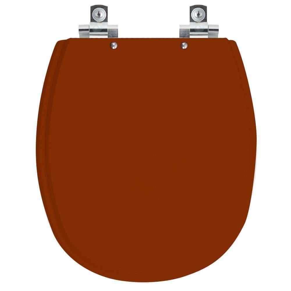 Assento Sanitário Soft Close Alamo Caramelo para vaso Santa Clara