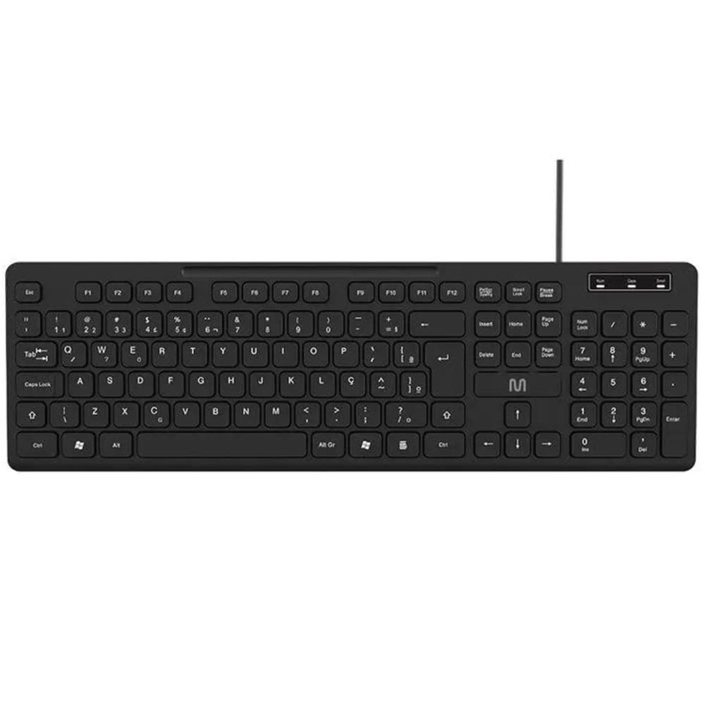 Teclado Preto TF400 Soft Silence Com Fio Multi