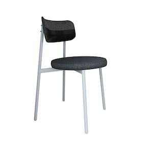 Cadeira Kyta Fixa com 4 Pés 50 X 44,7 X 83,8 Cm com 2 Unidades Grafite/Preto/Preto