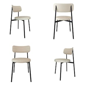 Cadeira Kyta Fixa com 4 Pés 50 X 44,7 X 83,8 Cm com 4 Unidades Areia/Preto