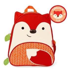 Mochila Infantil Raposa Zoo Skip Hop Espaçoso e Forro Fácil de Limpar