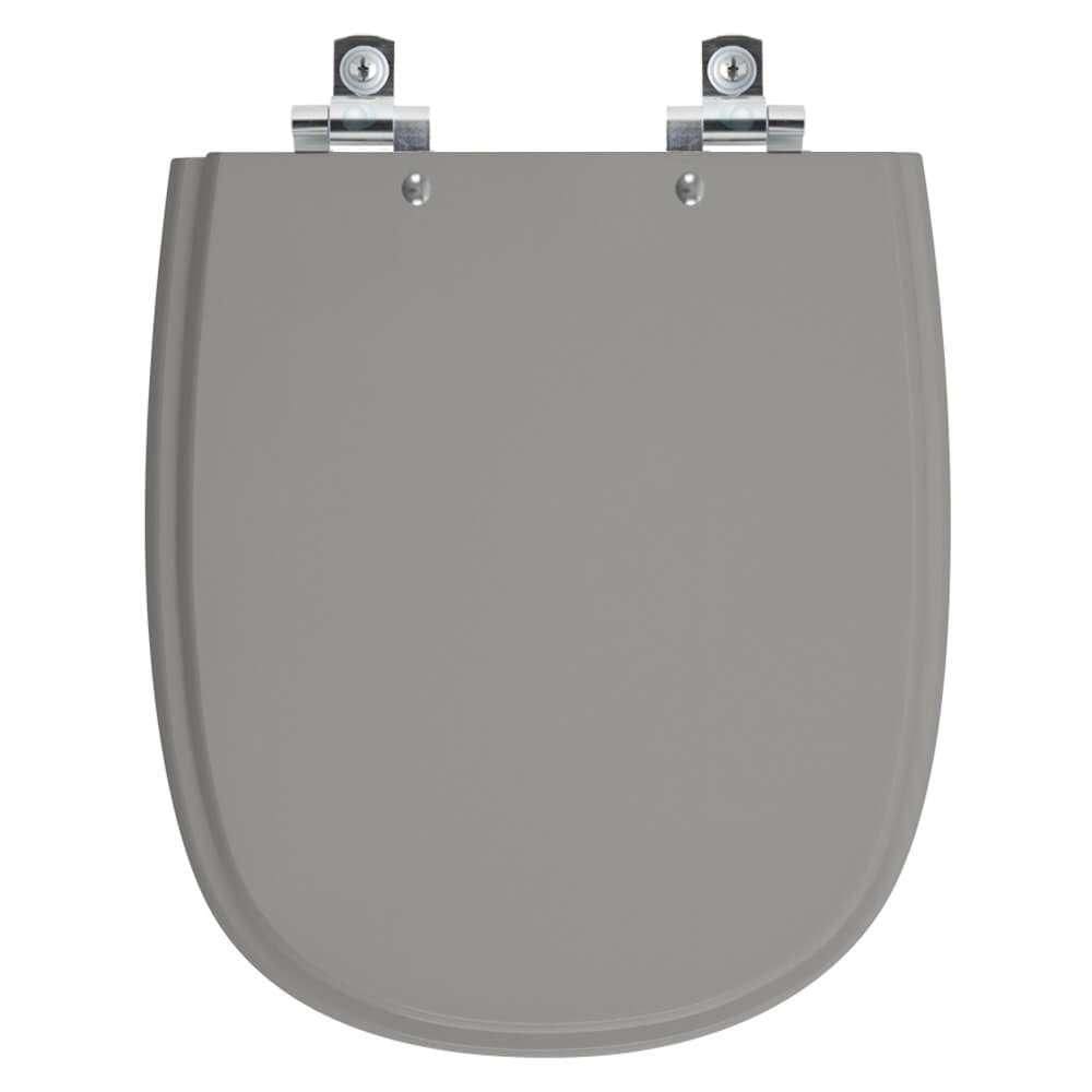 Assento Sanitário Soft Close Dona Beja Cinza Escuro para vaso Santa Clara