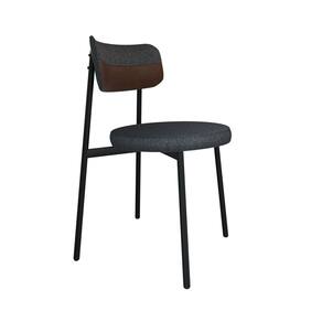 Cadeira Kyta Fixa com 4 Pés 50 X 44,7 X 83,8 Cm com 1 Unidade Grafite/Whisky/Preto