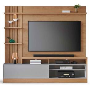 Painel Home Theater Invernia 4 Prateleiras Spot LED s/ Pés 65" Polegadas