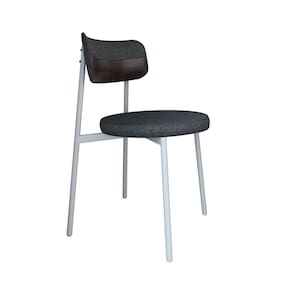 Cadeira Kyta Fixa com 4 Pés 50 X 44,7 X 83,8 Cm com 1 Unidade Grafite/Café/Branco