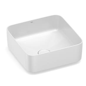 Kit 2 Cubas de Apoio 370x370 Inspira Square Roca Branco