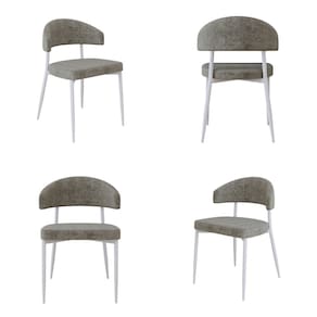 Cadeira Bless Fixa com 4 Pés 55 X 52,5 X 77,5 Cm com 4 Unidades Marrom/Branco