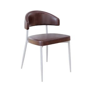 Cadeira Bless Fixa com 4 Pés 55 X 52,5 X 77,5 Cm com 1 Unidade Café/Branco