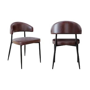 Cadeira Bless Fixa com 4 Pés 55 X 52,5 X 77,5 Cm com 2 Unidades Café/Preto