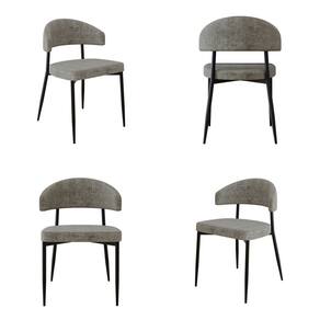 Cadeira Bless Fixa com 4 Pés 55 X 52,5 X 77,5 Cm com 4 Unidades Marrom/Preto