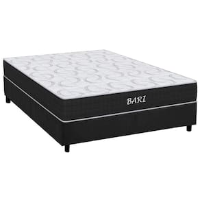 Cama Box Casal: Colchão Espuma Orthoflex D45 Bari + Base CRC Suede Gray(138x188)