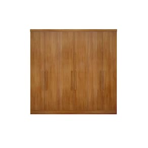 Módulo de Quarto Casal Guarda Roupa Rizon c/ 6 Portas e 8 Gavetas Freijo Cumaru - Novo Horizonte