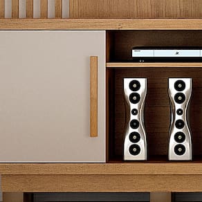Estante Home Para TV de Até 60 Polegadas Plenus Valdemóveis Cinamomo e Off White