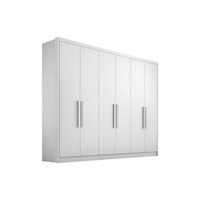 Modulado de Quarto Guarda Roupa Rizon c/ 6 Portas e 6 Gavetas Branco - Novo Horizonte