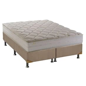 Cama Box Queen: Colchão Anatômico Herval D28/AG65 Joy + Base CRC Suede Clean(158x198)