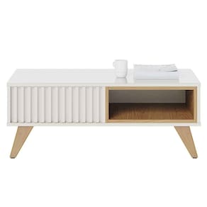Mesa de Centro Kerry 1 Nicho 4 Pés em Madeira Maciça