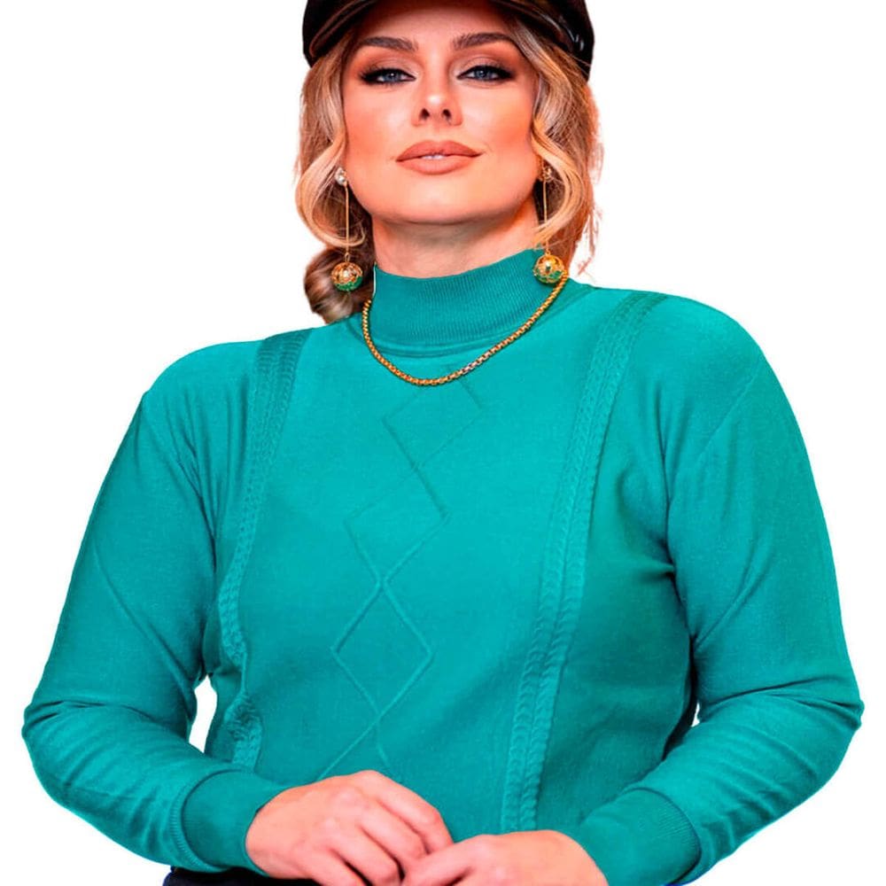 Blusa Feminina Tricot Modal Trançada