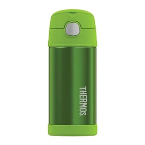 Garrafa Térmica Infantil c/ Canudo Silicone Verde Thermos ® Funtainer 355ML Isolamento a Vácuo - Thermos
