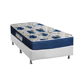 Cama Box Solteiro: Colchão Anatômico Ortobom D28/EP Fort Tech ISO 60 + Base CRC Courano White(88x188)
