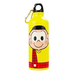Garrafa Alumínio Amarela Cascão 500ml - Turma Da Mônica